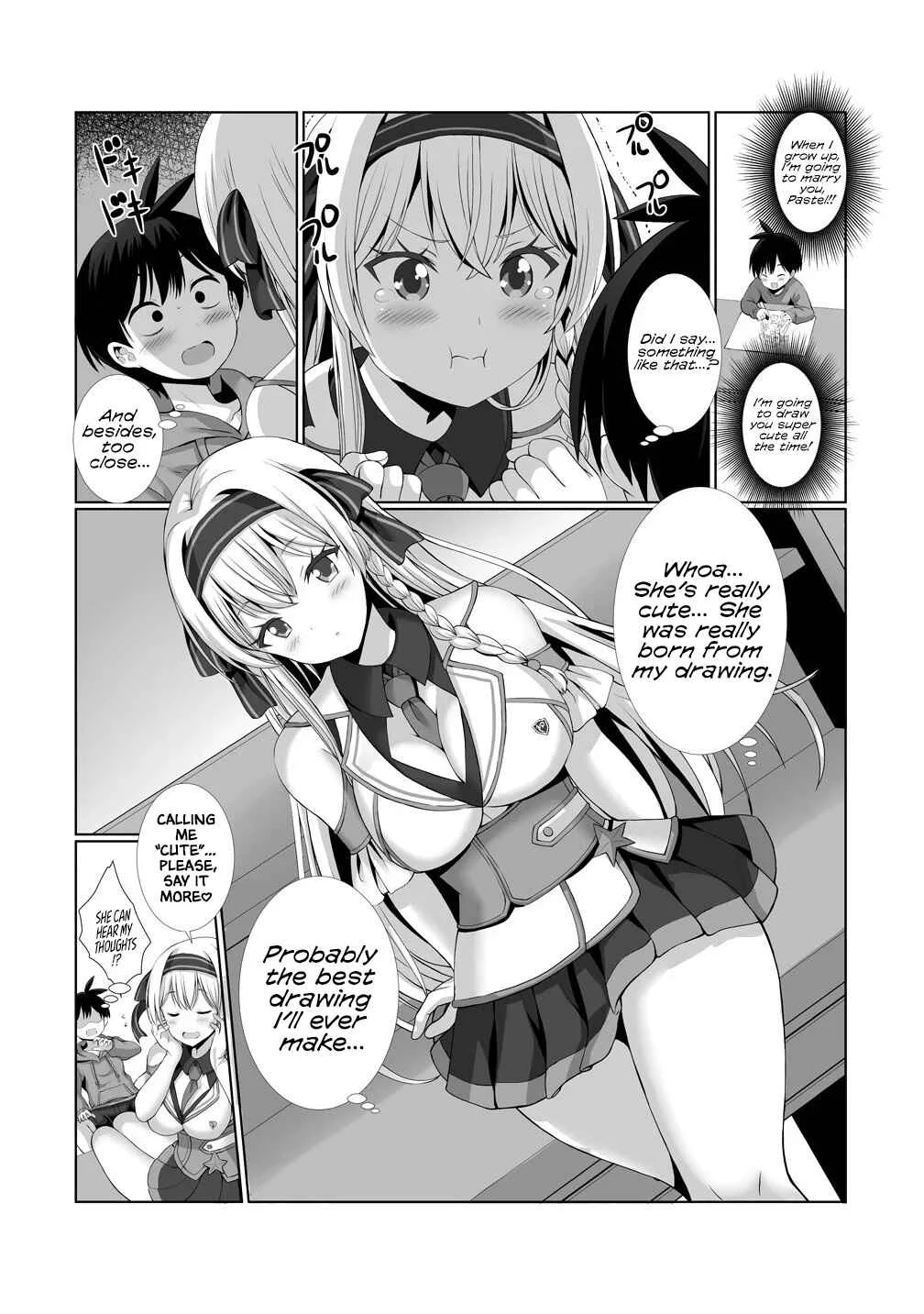 Kaita Mono o Jittaika Suru Nouryoku de Motenai Ore ga Harem Seikatsu Chapter 2: Even If We Do It!? - Page 3