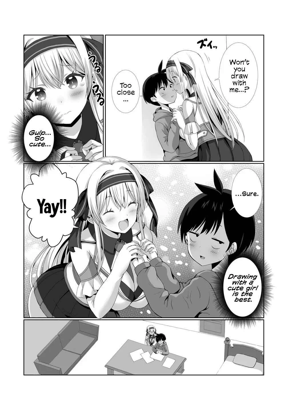 Kaita Mono o Jittaika Suru Nouryoku de Motenai Ore ga Harem Seikatsu Chapter 2: Even If We Do It!? - Page 7