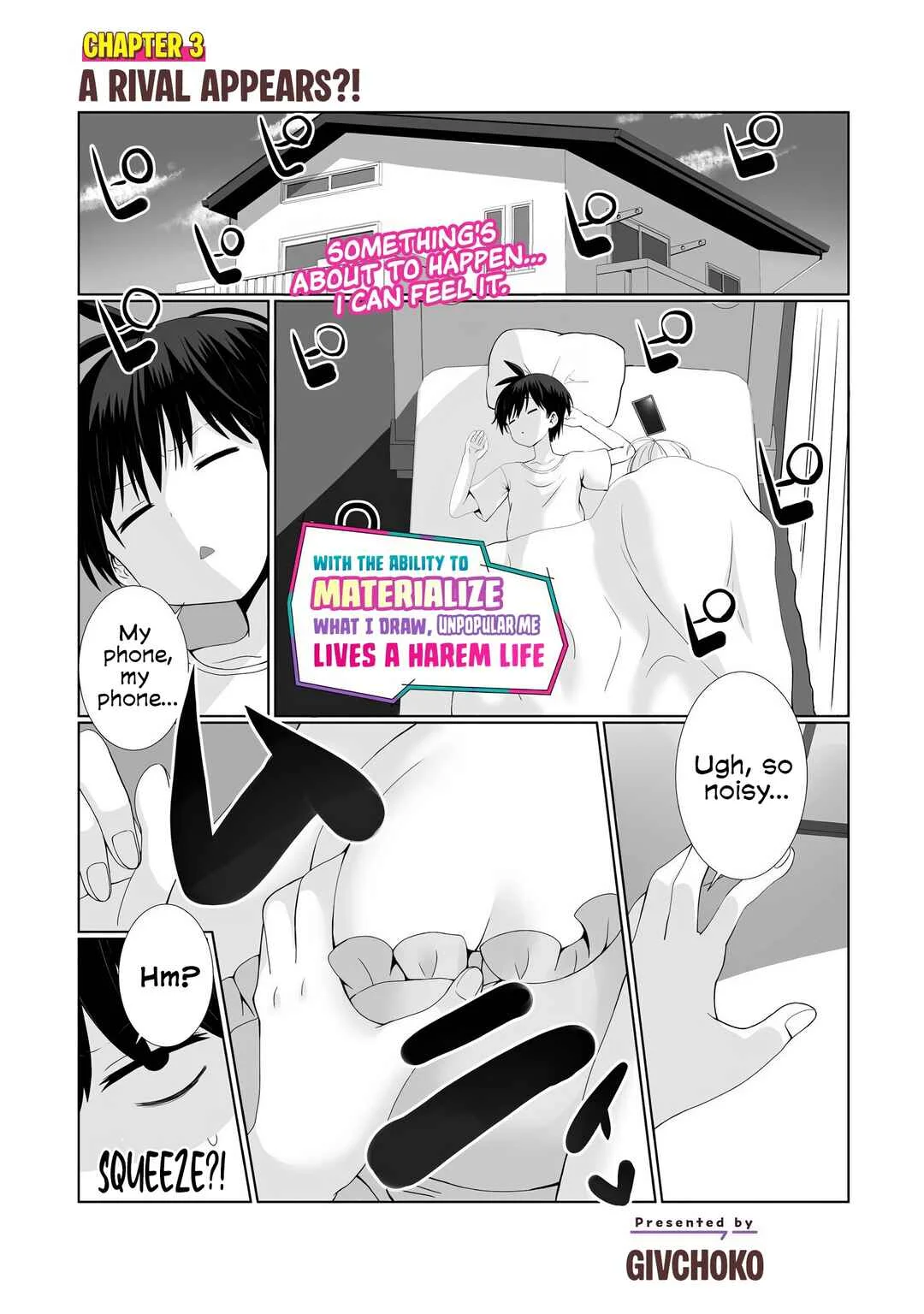 Kaita Mono o Jittaika Suru Nouryoku de Motenai Ore ga Harem Seikatsu Chapter 3: A Rival Appears?! - Page 2