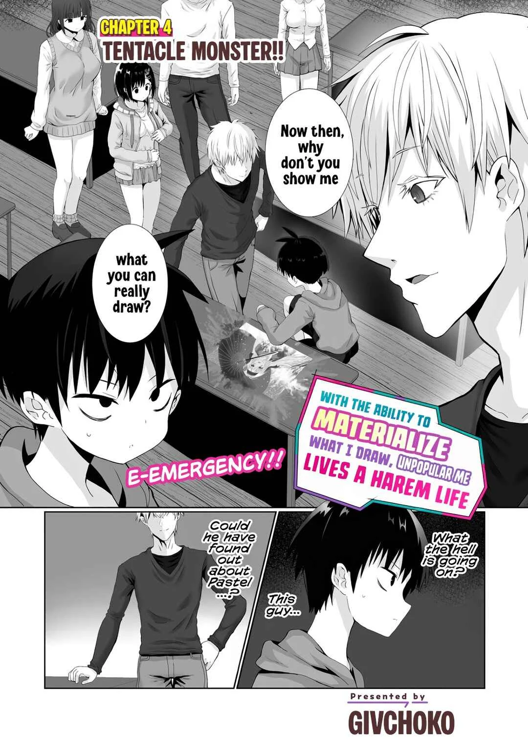Kaita Mono o Jittaika Suru Nouryoku de Motenai Ore ga Harem Seikatsu Chapter 4: Tentacle Monster!! - Page 2