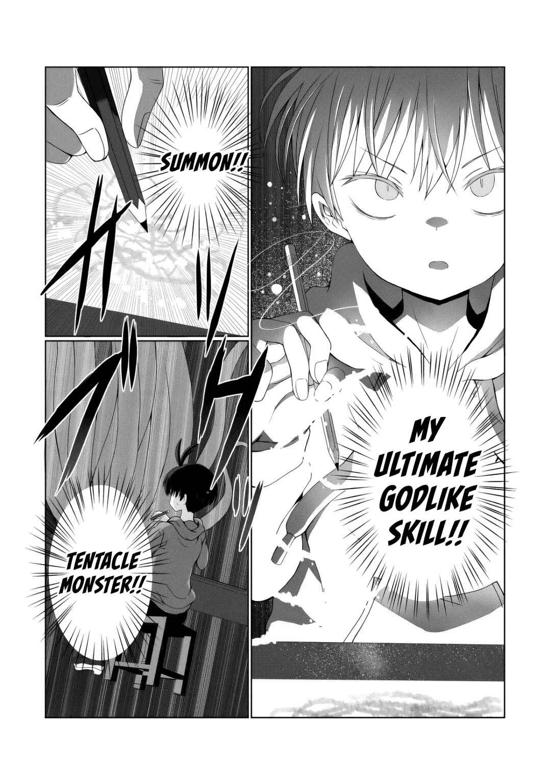 Kaita Mono o Jittaika Suru Nouryoku de Motenai Ore ga Harem Seikatsu Chapter 4: Tentacle Monster!! - Page 13