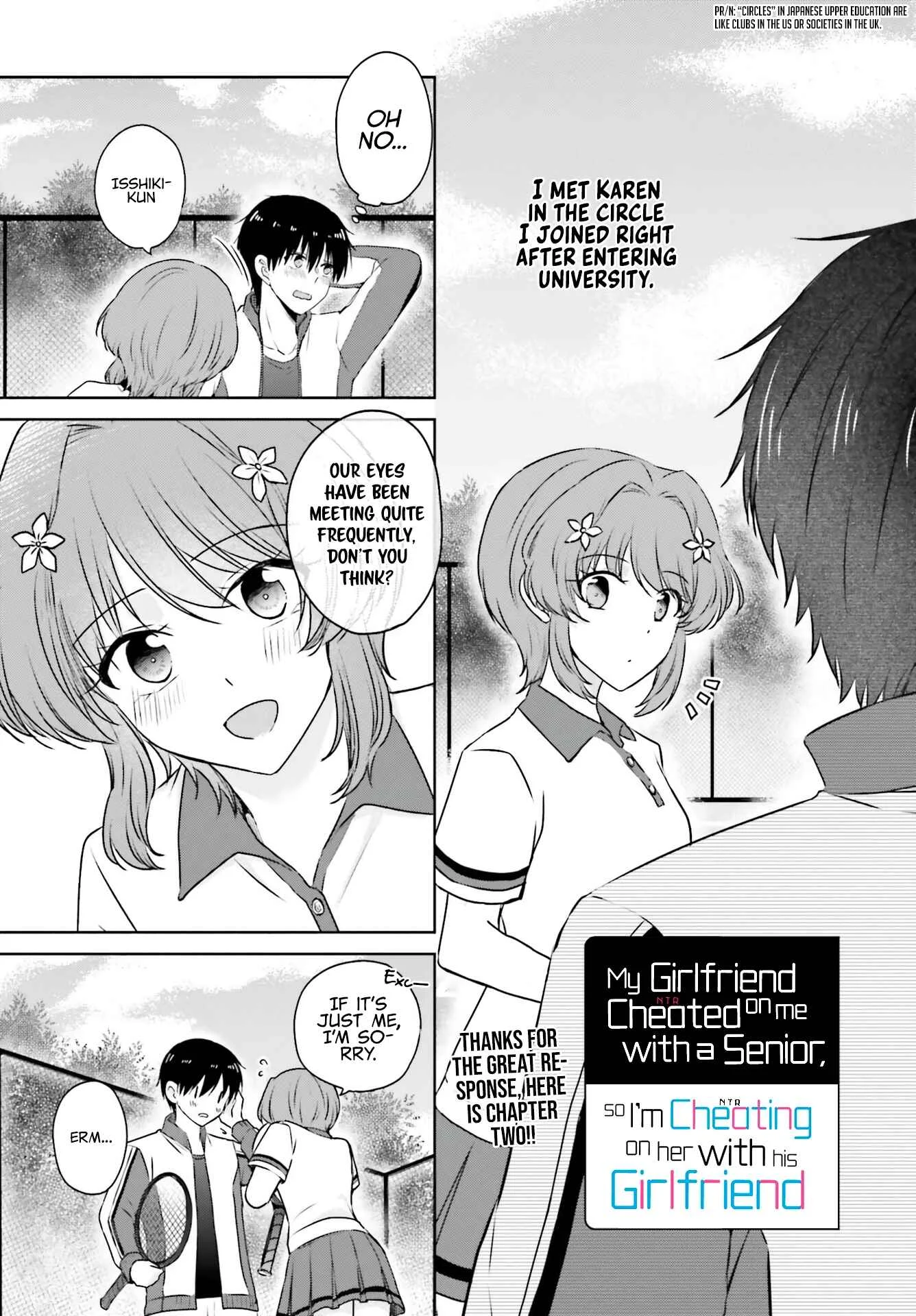 Kanojo ga Senpai ni NTR-reta node, Senpai no Kanojo wo NTR-masu Chapter 2: Between My Suspicion and Desire to Believe - Page 3