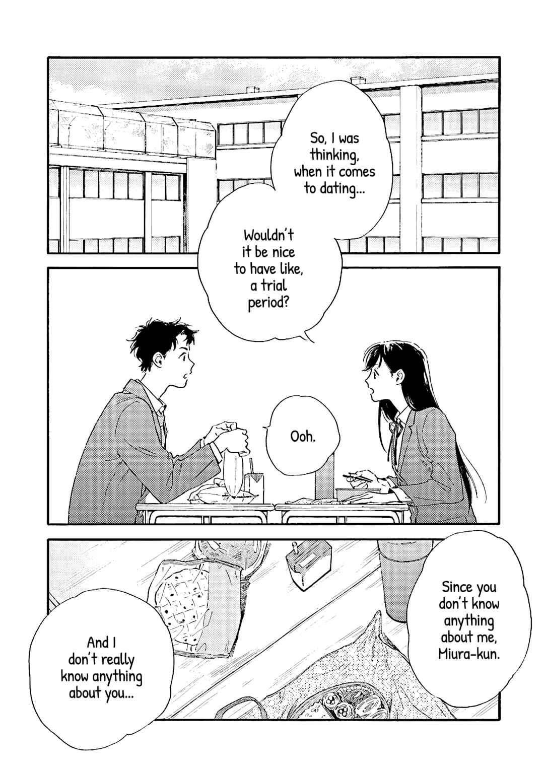 Kanojo to Kare no Kankei: Heibon na Hayakawa-san to Heibon na Miura-kun no Hibon na Kankei Chapter 2: Trial Period - Page 3