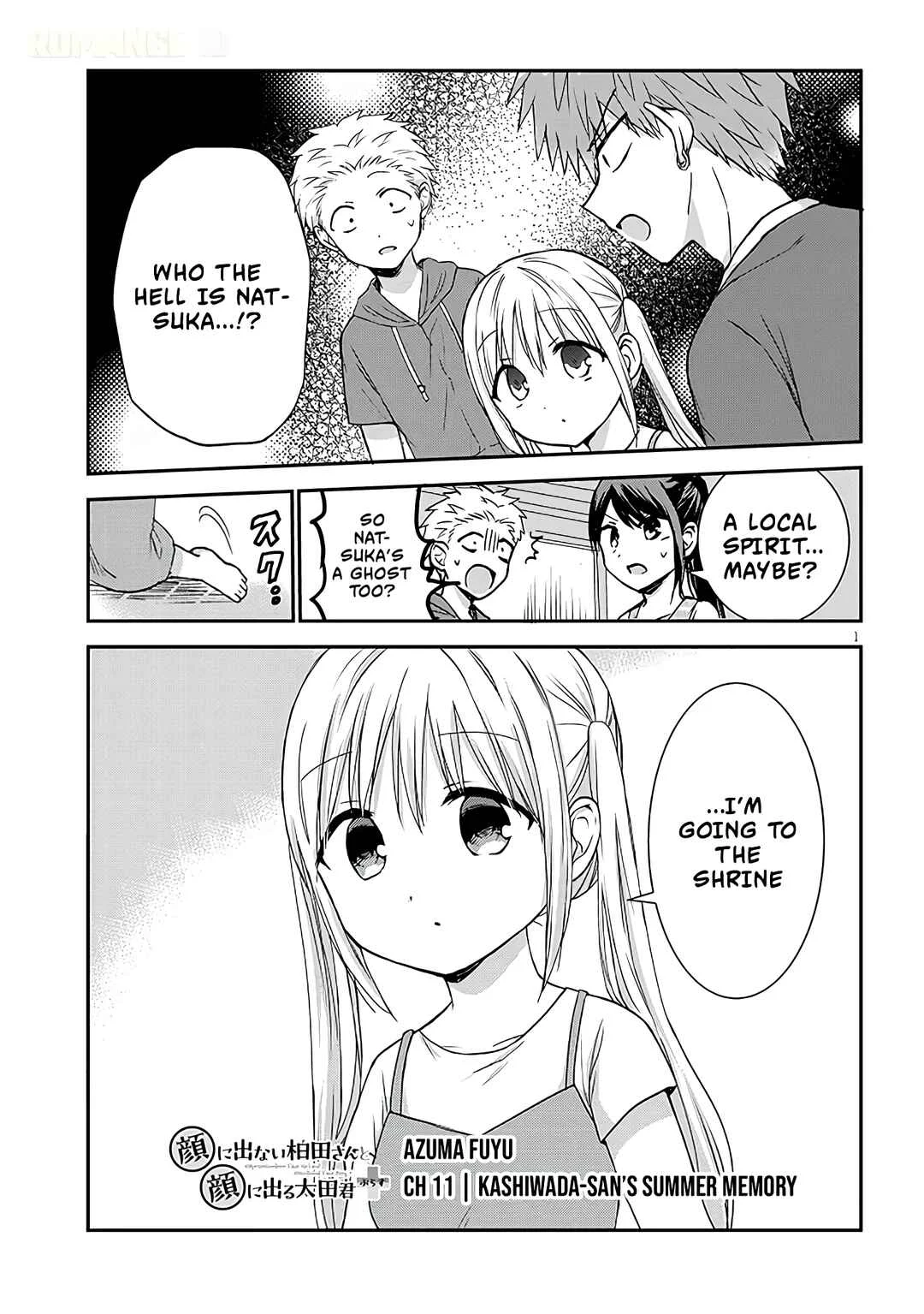 Kao ni Denai Kashiwada-san to Kao ni Deru Oota-kun + Chapter 11: Kashiwada-san's Summer Memory - Page 1