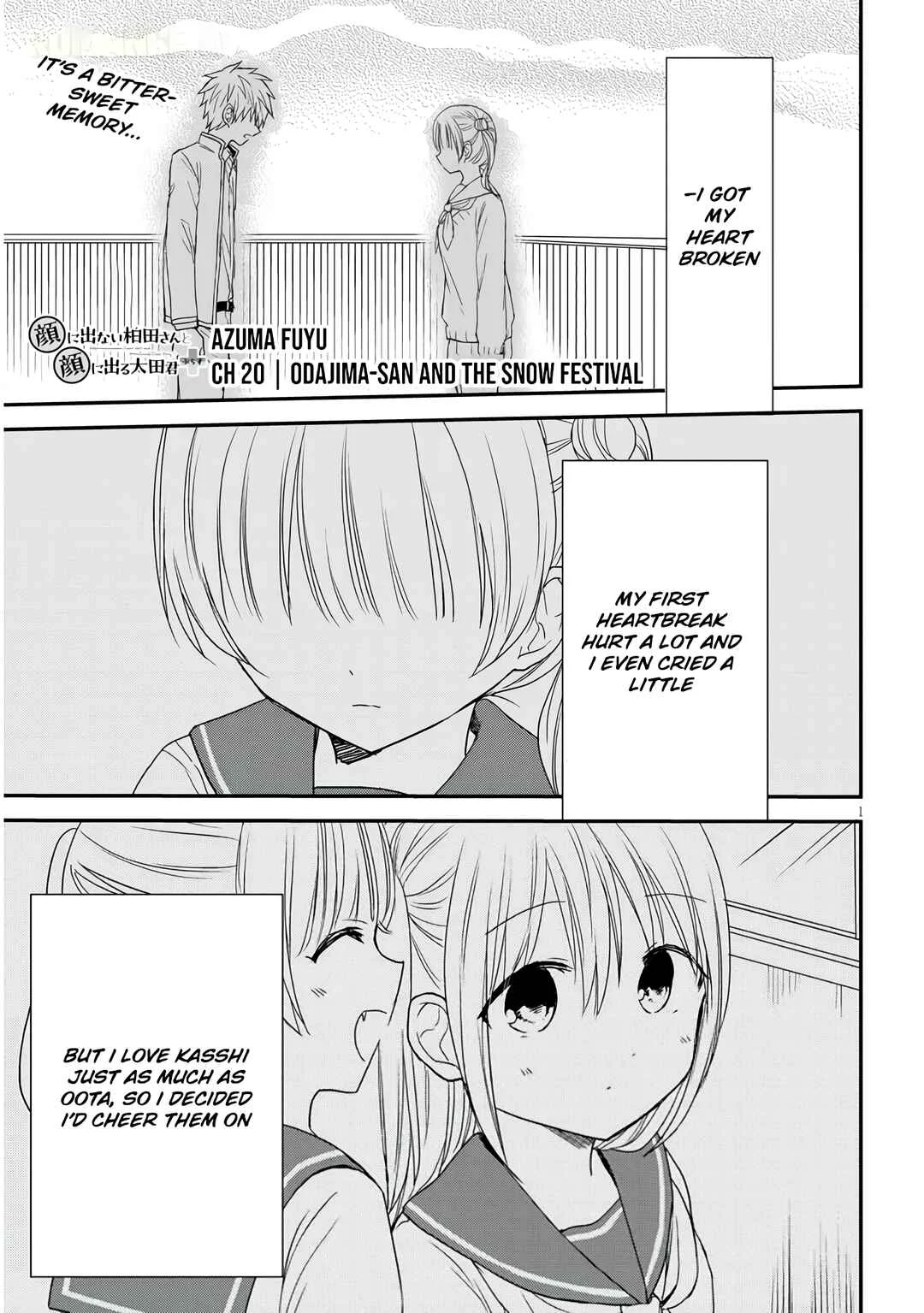 Kao ni Denai Kashiwada-san to Kao ni Deru Oota-kun + Chapter 20: Odajima-san and The Snow Festival - Page 1