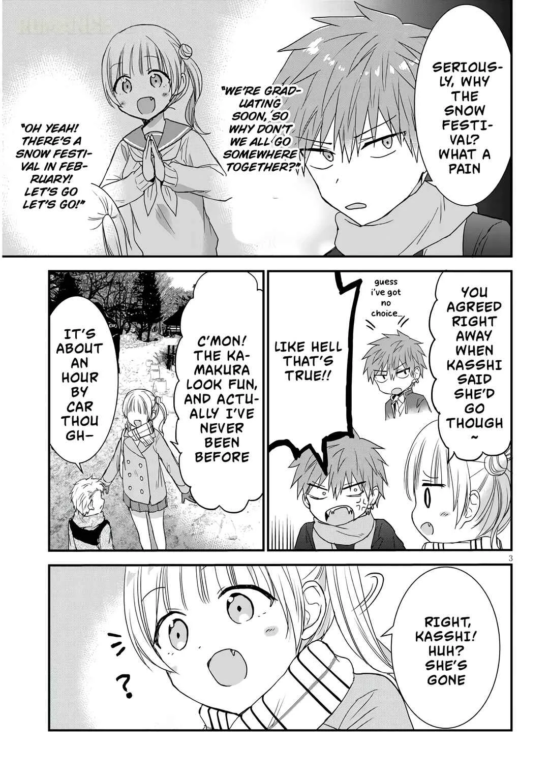 Kao ni Denai Kashiwada-san to Kao ni Deru Oota-kun + Chapter 20: Odajima-san and The Snow Festival - Page 3