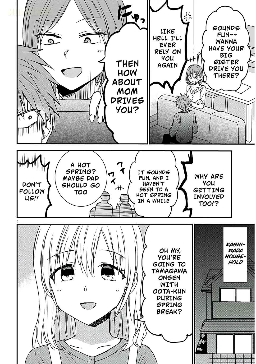 Kao ni Denai Kashiwada-san to Kao ni Deru Oota-kun + Chapter 22: Kashiwada-san and The Hidden Hot Spring - Page 4