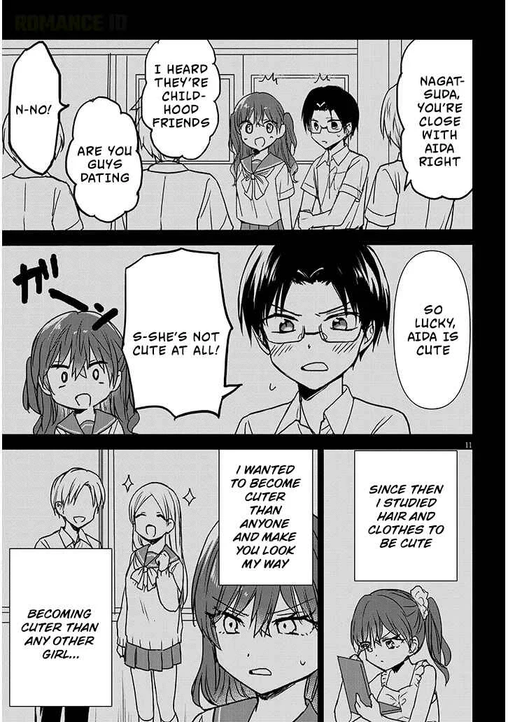 Kao ni Denai Kashiwada-san to Kao ni Deru Oota-kun + Chapter 34: Aida-san and Nagatsuda-kun's Feelings - Page 11