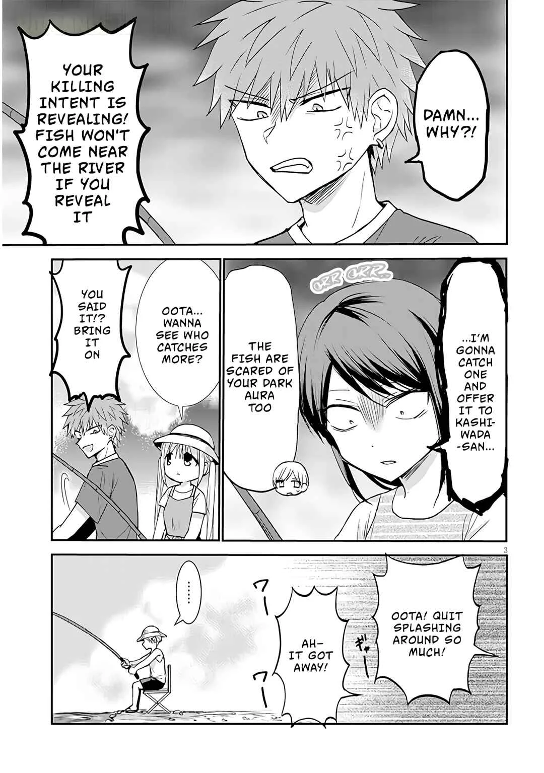 Kao ni Denai Kashiwada-san to Kao ni Deru Oota-kun + Chapter 4: Kashiwada-san and Fishing - Page 3