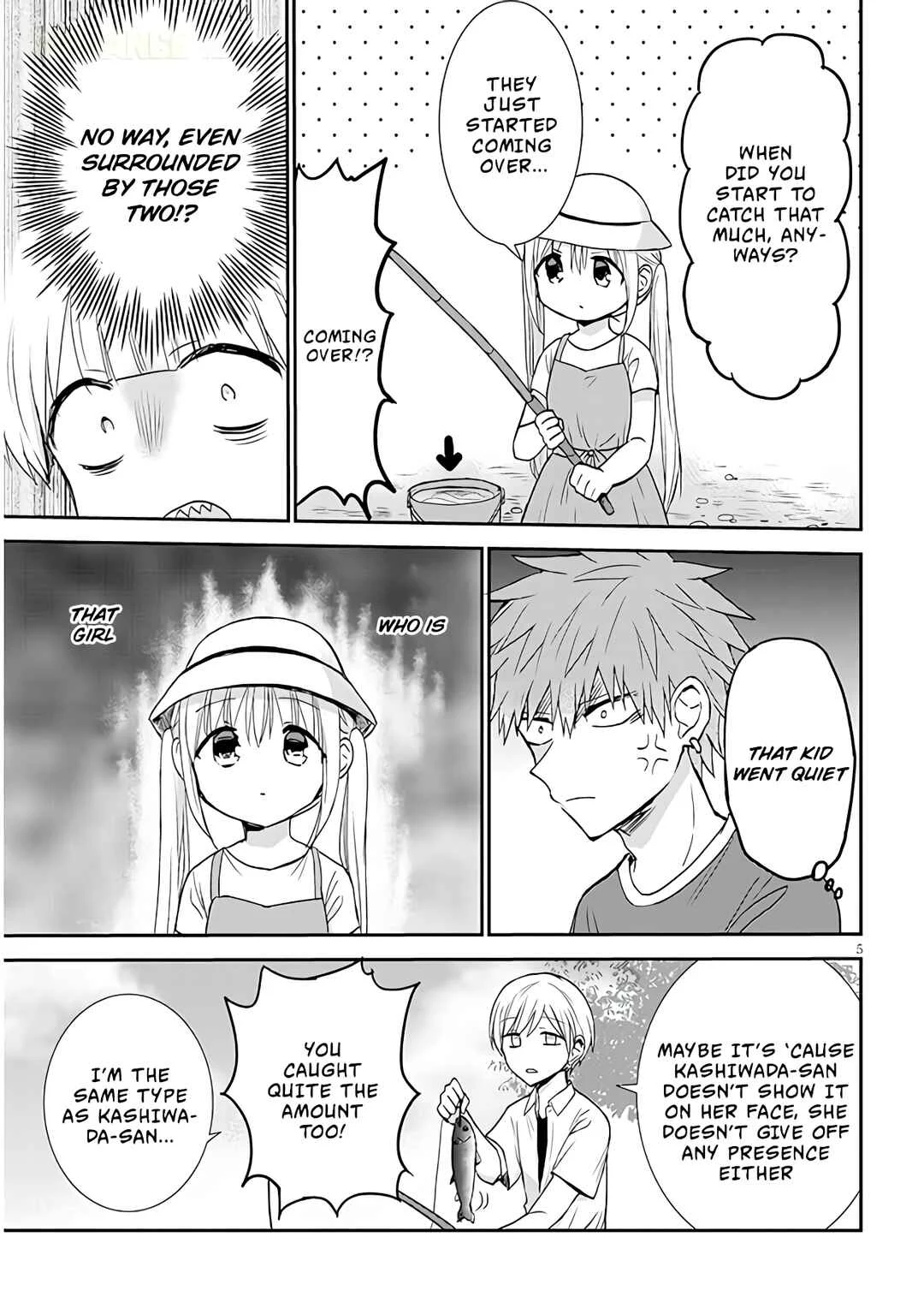 Kao ni Denai Kashiwada-san to Kao ni Deru Oota-kun + Chapter 4: Kashiwada-san and Fishing - Page 4