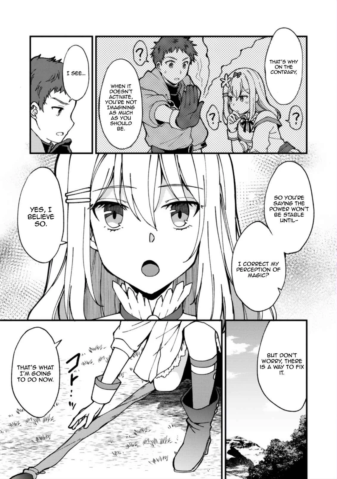 Kensei no Osananajimi ga Power Hara de Ore ni Tsuraku Ataru node, Zetsuen Shite Henkyou de Makenshi to shite Denaosu Koto ni shita. Chapter 4 - Page 14