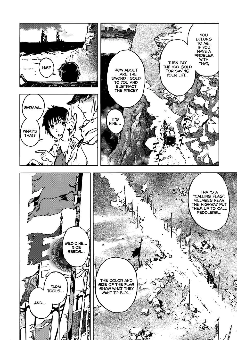 Kiba no Tabishounin ~The Arms Peddler~ Chapter 2: The Water God's Village - Page 6