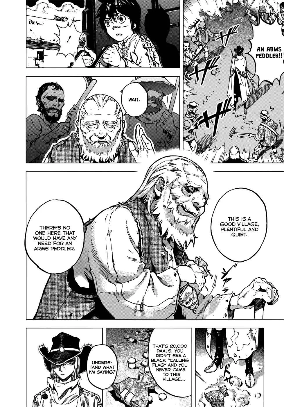 Kiba no Tabishounin ~The Arms Peddler~ Chapter 2: The Water God's Village - Page 10