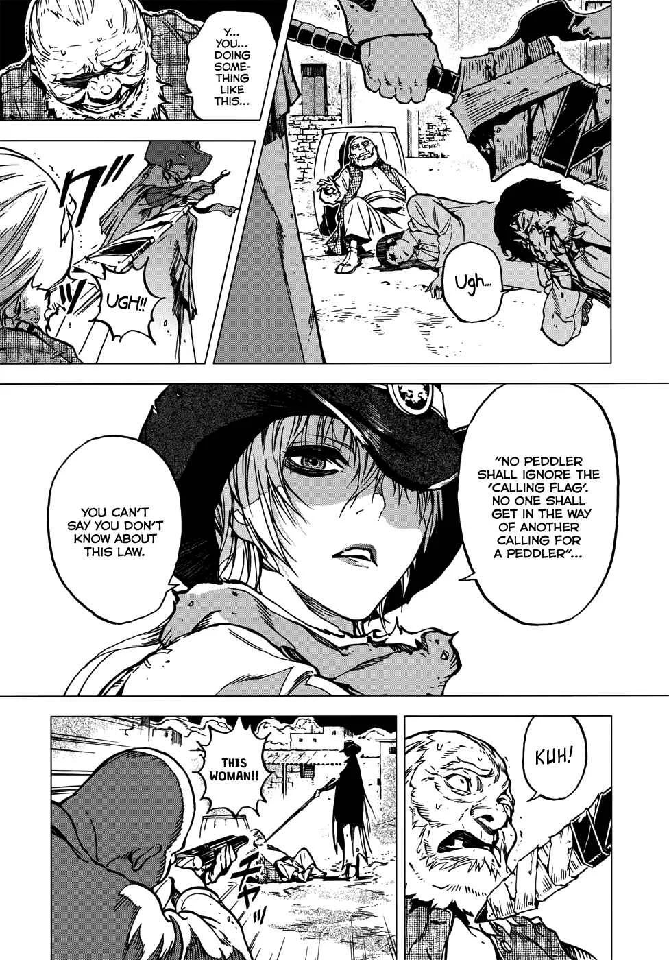 Kiba no Tabishounin ~The Arms Peddler~ Chapter 2: The Water God's Village - Page 13