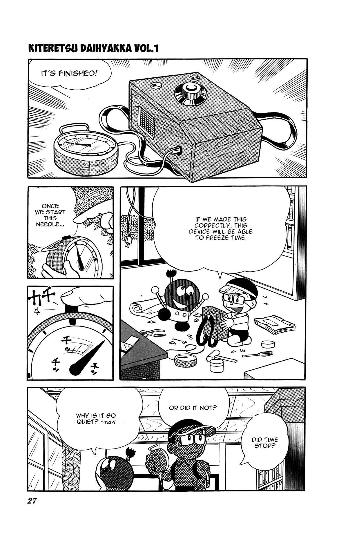 Kiteretsu Daihyakka Chapter 2: Time Freezer - Page 7