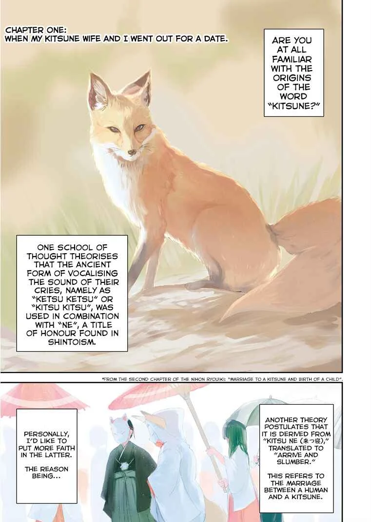 Kitsune no Oyome-chan Chapter 1: When My Kitsune Wife And I Went Out For A Date - Page 1