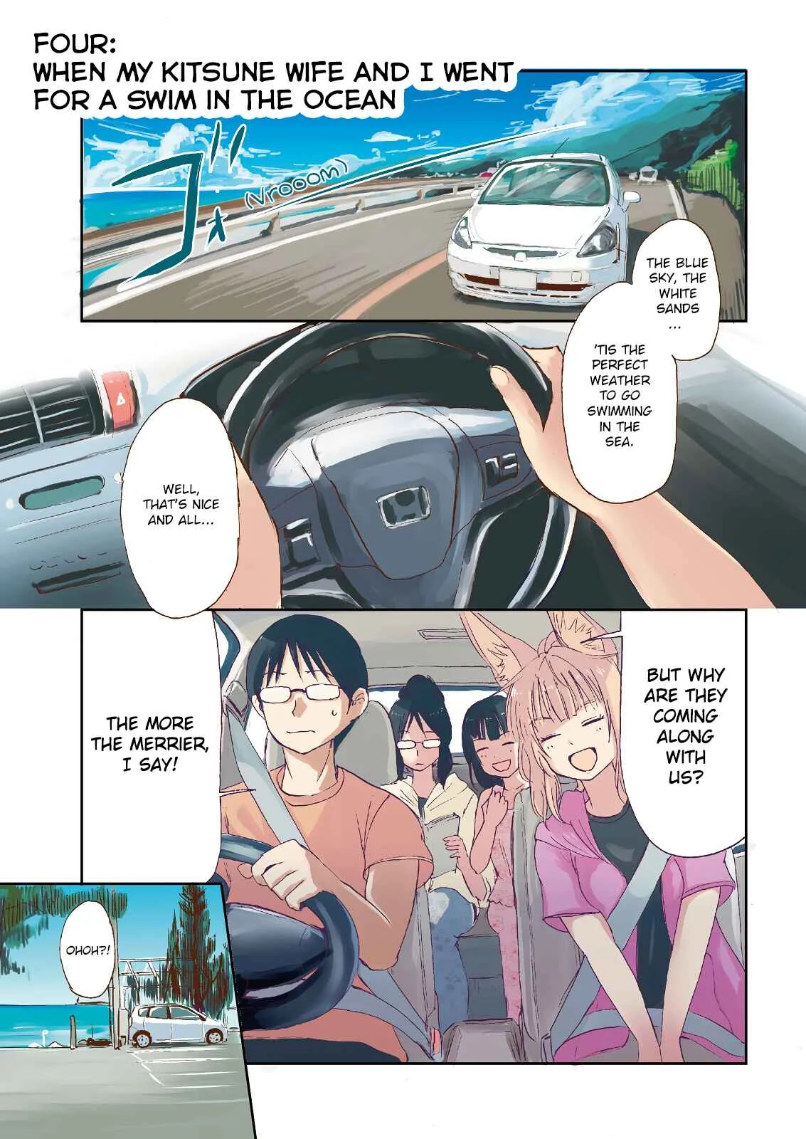 Kitsune no Oyome-chan Chapter 4: When My Kitsune Wife and I Went for a Swim in the Ocean - Page 1