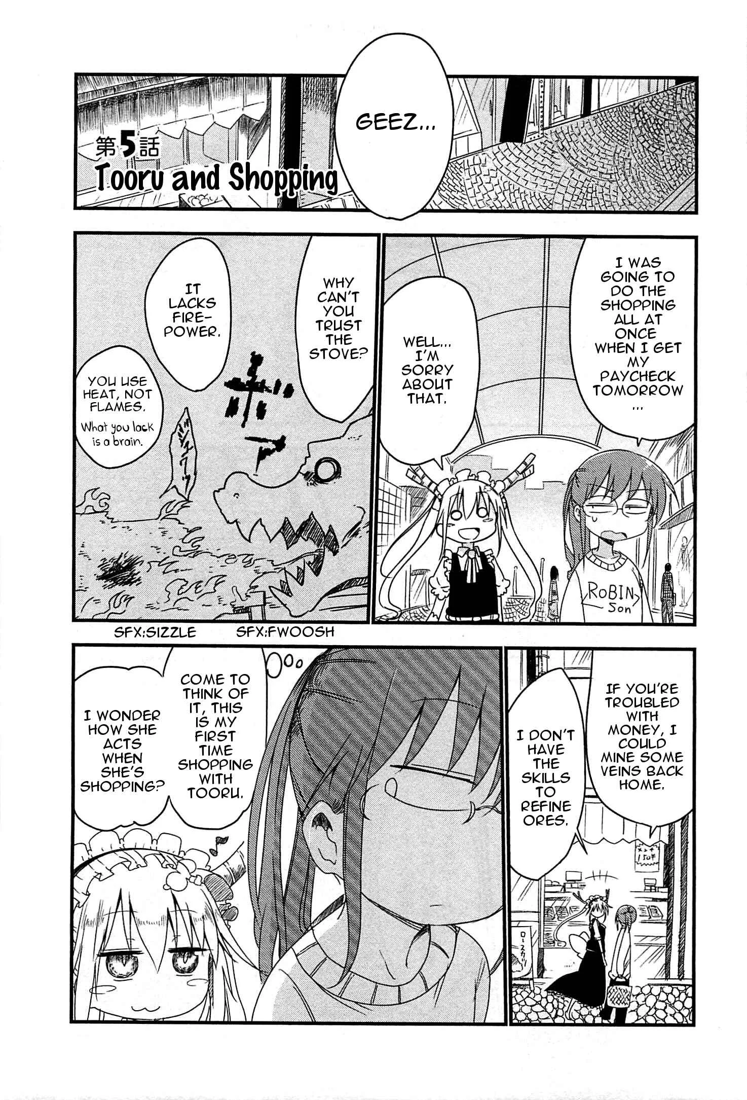 Kobayashi-san Chi no Maid Dragon Chapter 5: Tooru and Shopping - Page 1