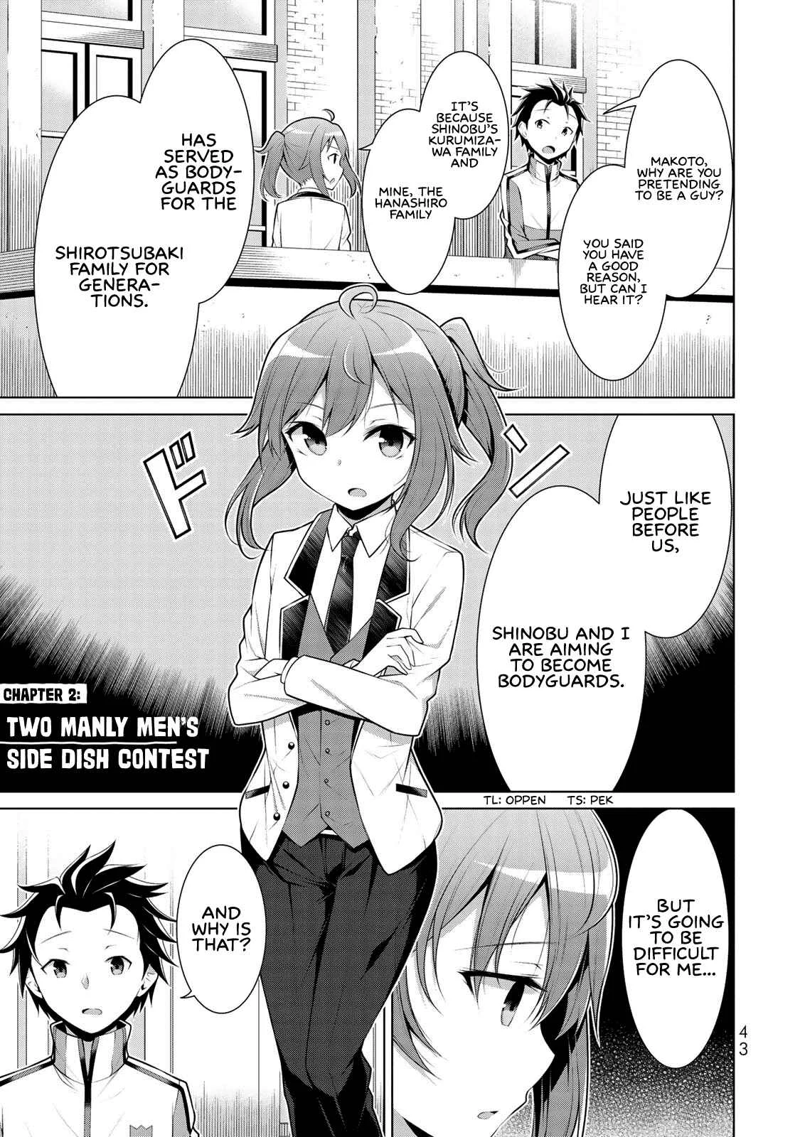 Koitsura no Shoutai ga Onna dato Ore dake ga Shitteiru Chapter 2: Two Manly Man's Side Dish Contest - Page 1