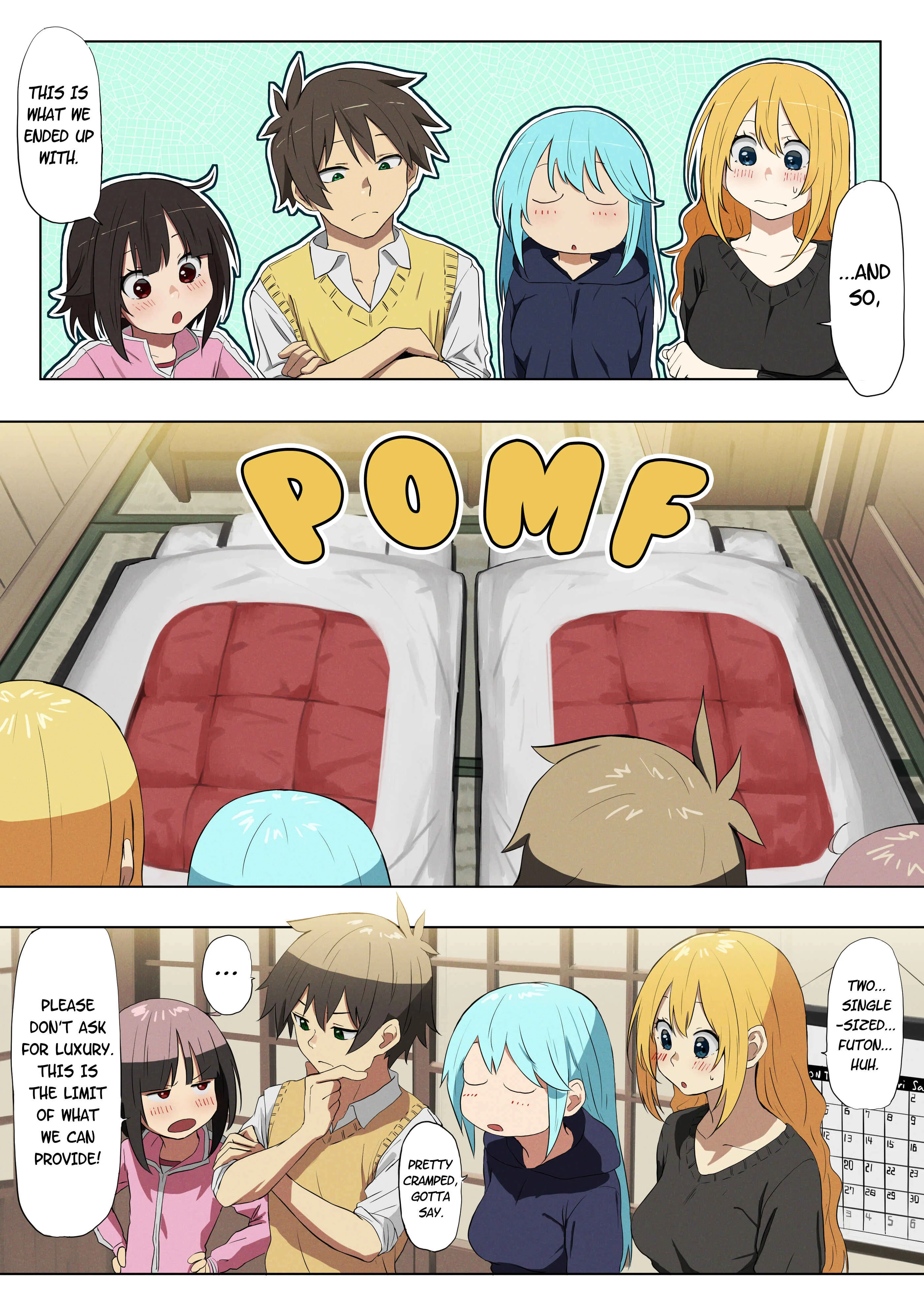 Kono Subarashii Sekai ni Shukufuku wo! - Modern Konosuba (Doujinshi) Chapter 4: “Twin Room for 4 People” - Page 4