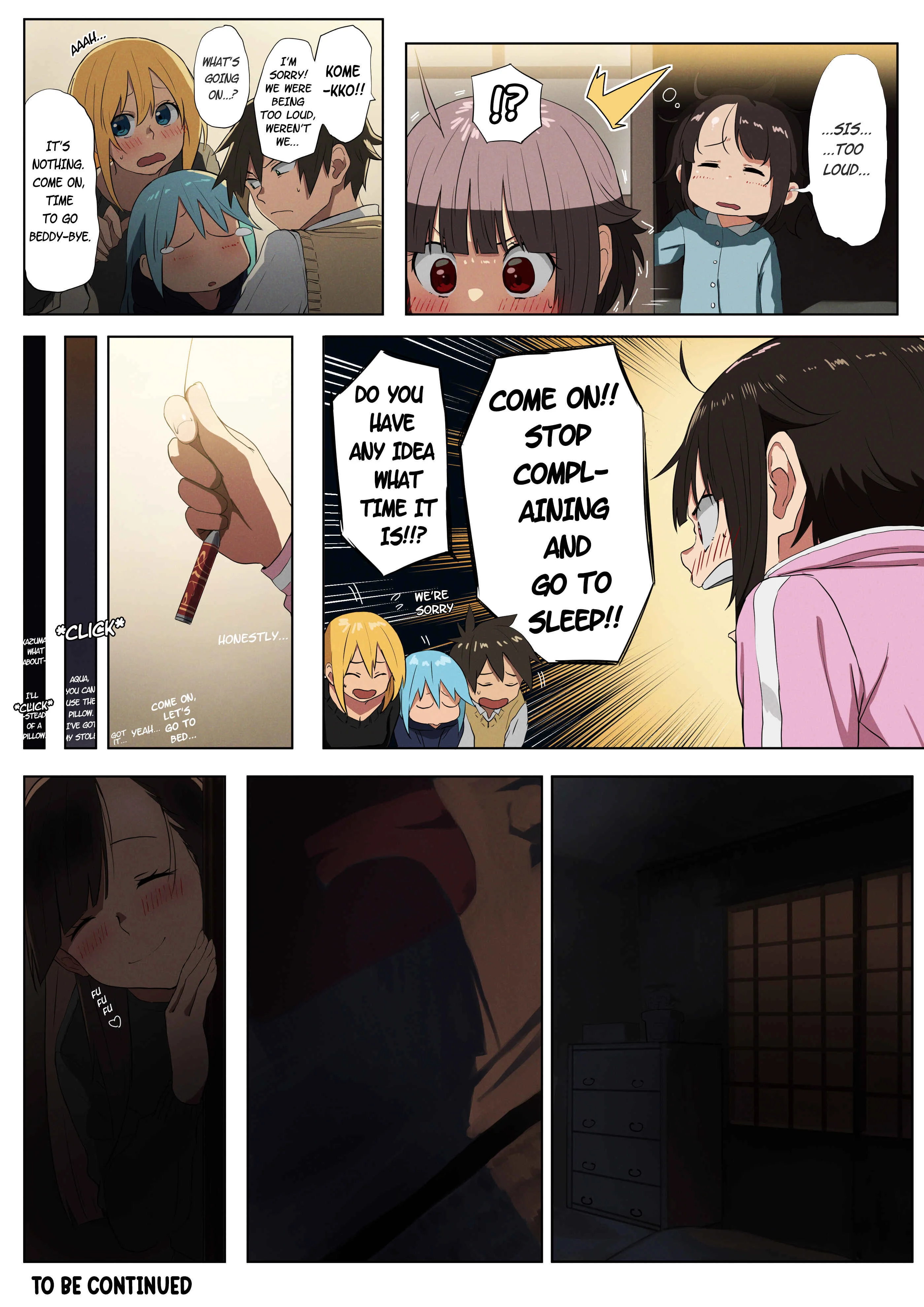 Kono Subarashii Sekai ni Shukufuku wo! - Modern Konosuba (Doujinshi) Chapter 4: “Twin Room for 4 People” - Page 7