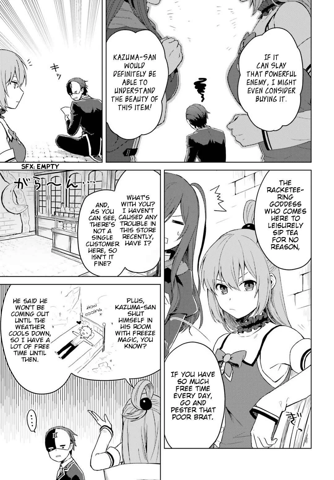 Kono Subarashii Sekai ni Shukufuku wo! Spin-off: Kono Kamen no Akuma ni Soudan wo! Chapter 1: Moi Has Started Helping People - Page 11