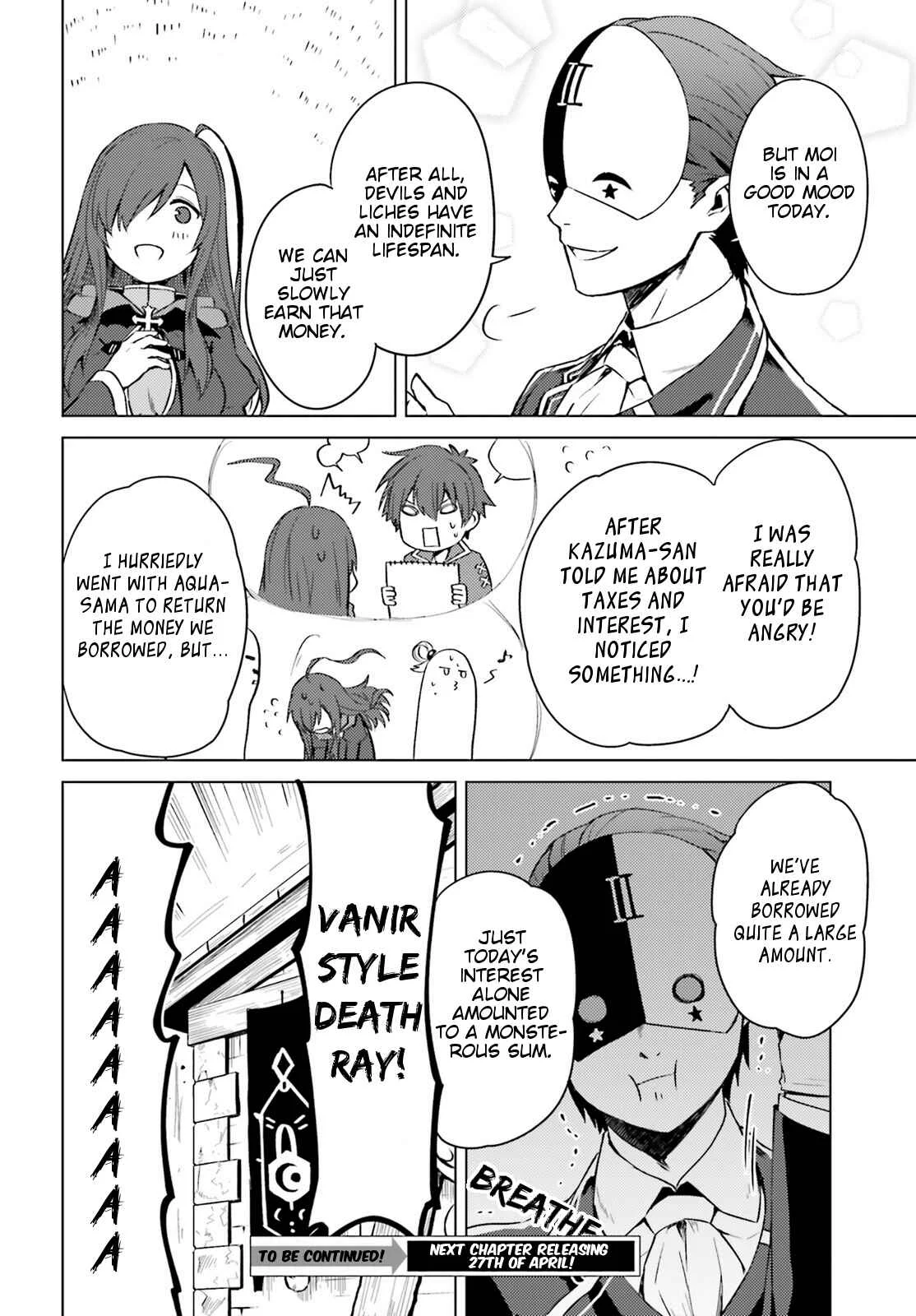 Kono Subarashii Sekai ni Shukufuku wo! Spin-off: Kono Kamen no Akuma ni Soudan wo! Chapter 2: Today at the Consulting Center - Page 24