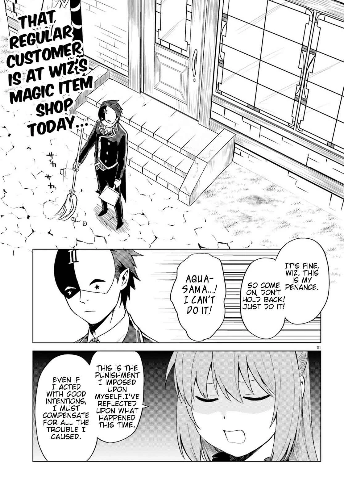 Kono Subarashii Sekai ni Shukufuku wo! Spin-off: Kono Kamen no Akuma ni Soudan wo! Chapter 3: Today as a Follower - Page 1