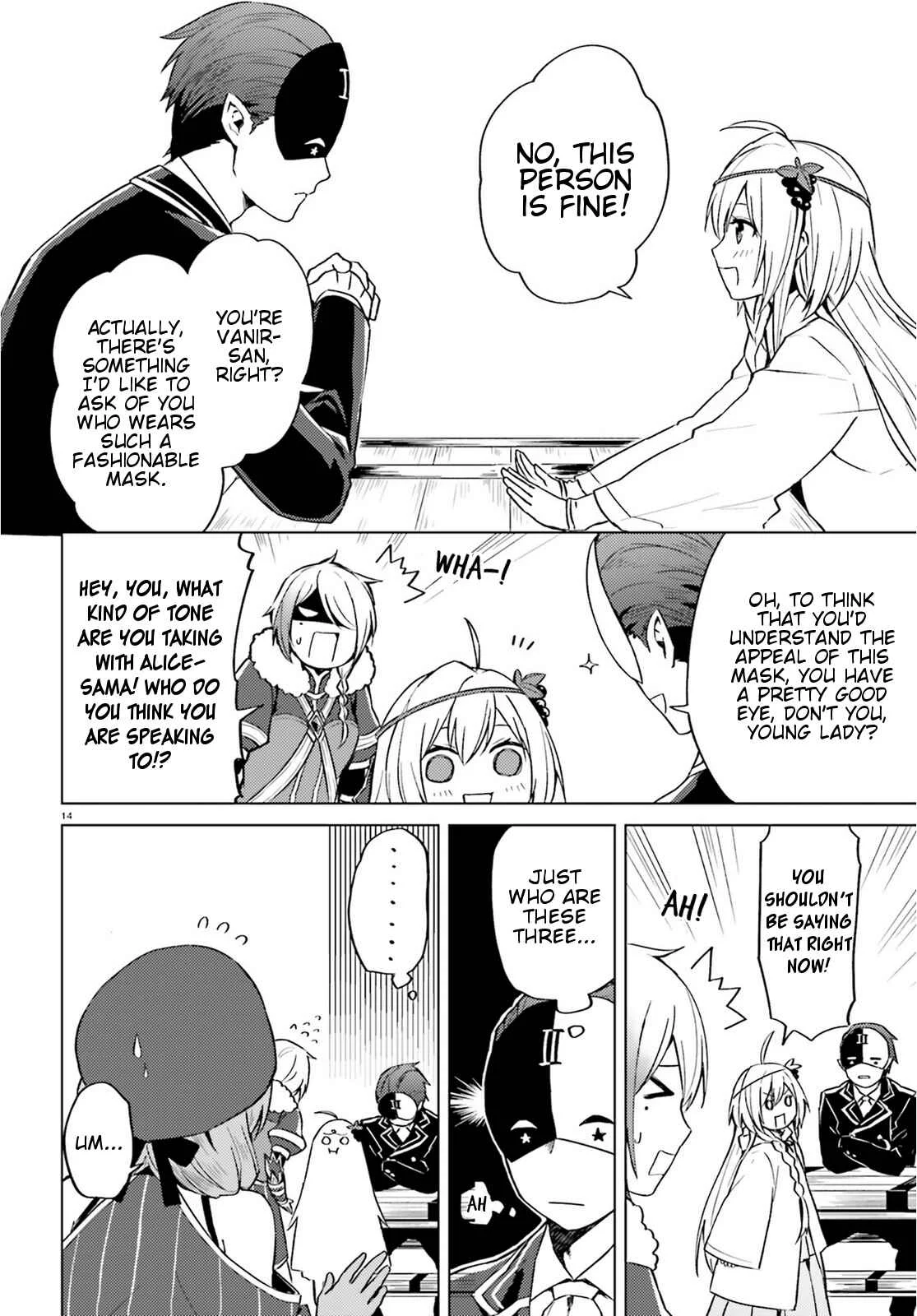 Kono Subarashii Sekai ni Shukufuku wo! Spin-off: Kono Kamen no Akuma ni Soudan wo! Chapter 3: Today as a Follower - Page 14