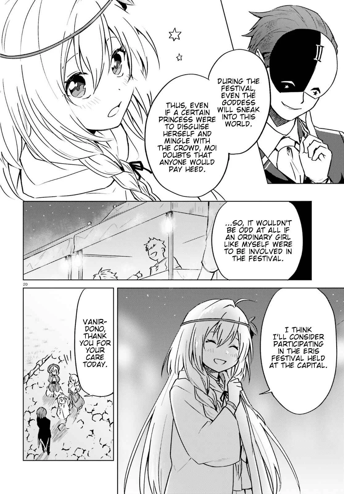 Kono Subarashii Sekai ni Shukufuku wo! Spin-off: Kono Kamen no Akuma ni Soudan wo! Chapter 4: Today as a Fool - Page 20