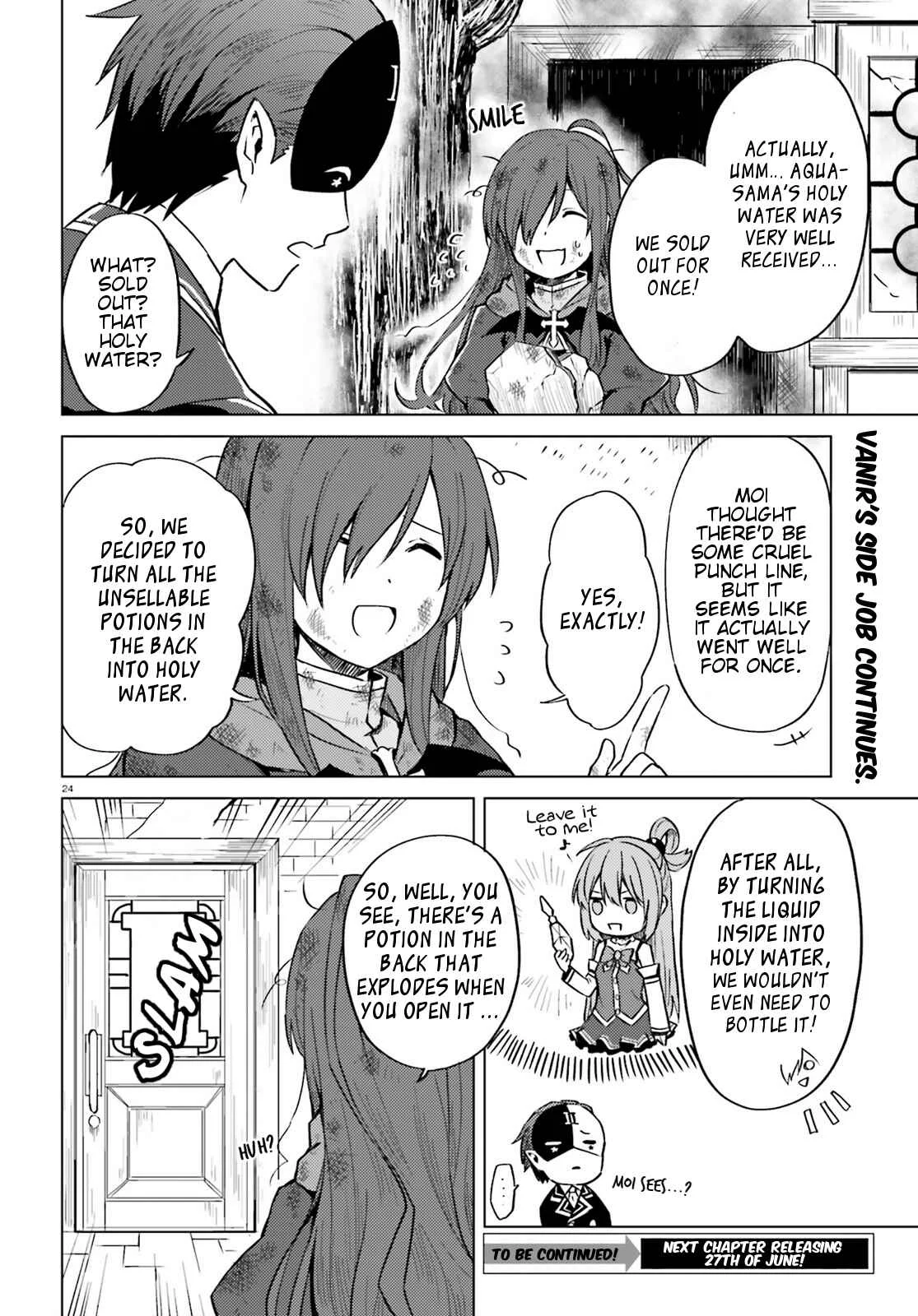 Kono Subarashii Sekai ni Shukufuku wo! Spin-off: Kono Kamen no Akuma ni Soudan wo! Chapter 4: Today as a Fool - Page 24