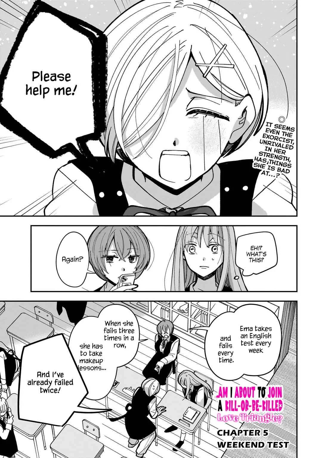 Koroshi Korosare Sankaku Kankei ni Watashi ga Ima kara Hairun desu ka? Chapter 5: Weekend Test - Page 1