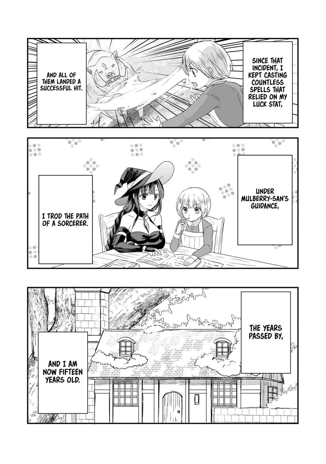 Koun-chi 999 no Watashi, Sokushi Mahou ga Zettai ni Seikou suru no de Sekai Saikyou desu: Mahou-chi 1 de Tsuihousaremashita ga, Kakuritsu Cheat de Moriagaru Chapter 2 - Page 1