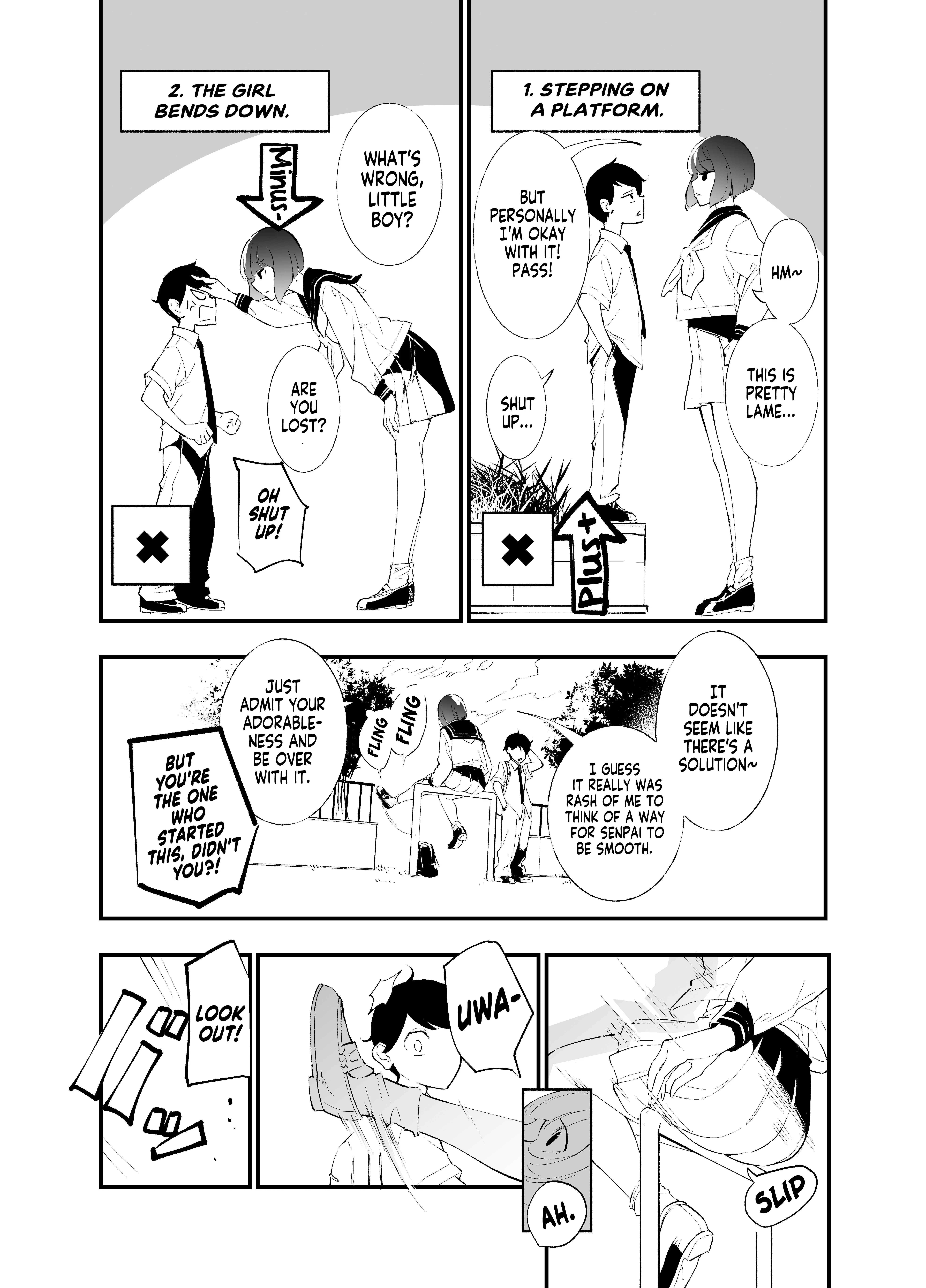 Koushinchou no Kouhai ♀ to Teishinchou no Senpai ♂ ga Ren'ai ni Hatten Suru made Chapter 3: The Right Way to Kiss Despite the Height Difference - Page 3