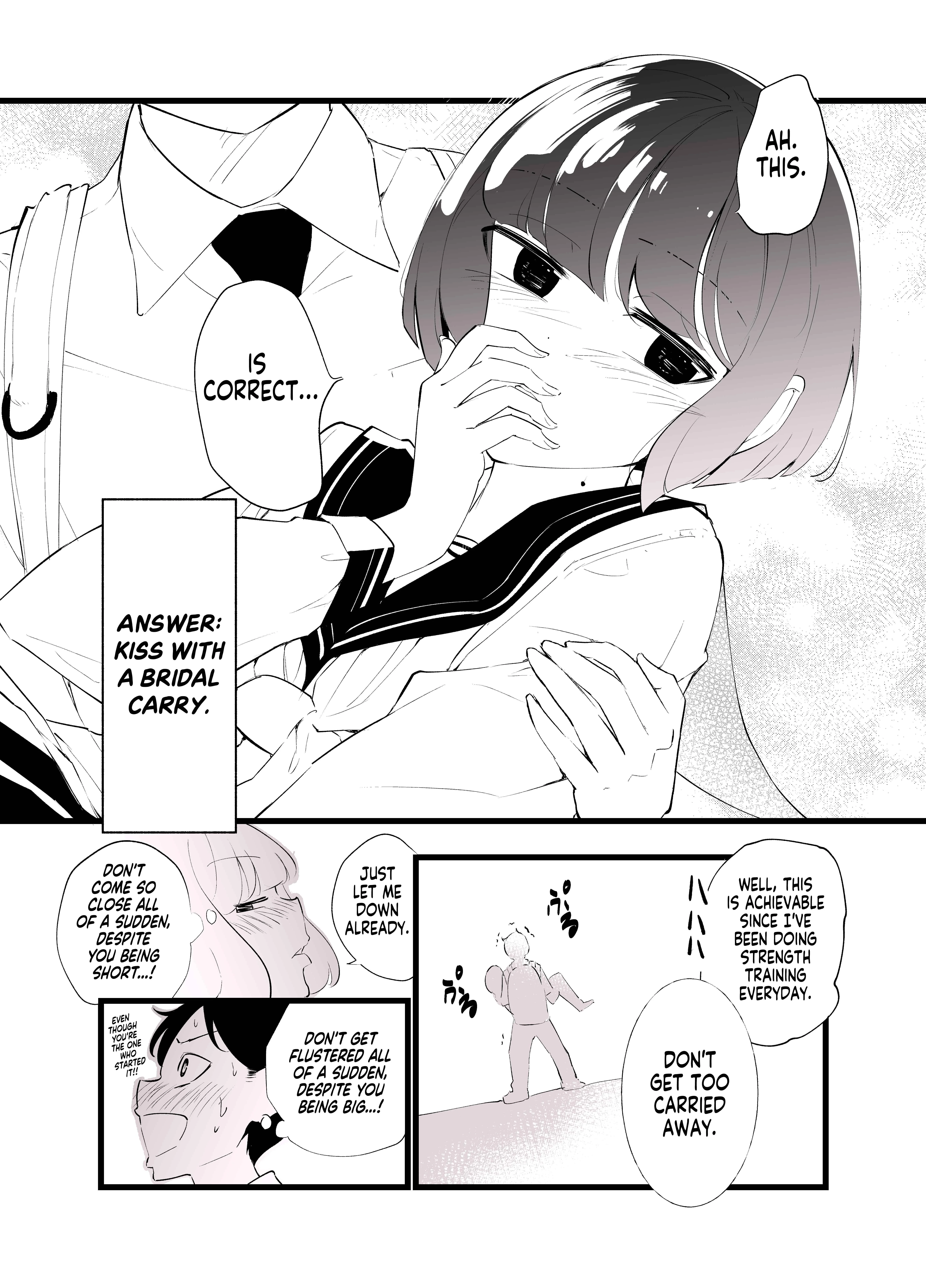 Koushinchou no Kouhai ♀ to Teishinchou no Senpai ♂ ga Ren'ai ni Hatten Suru made Chapter 3: The Right Way to Kiss Despite the Height Difference - Page 5