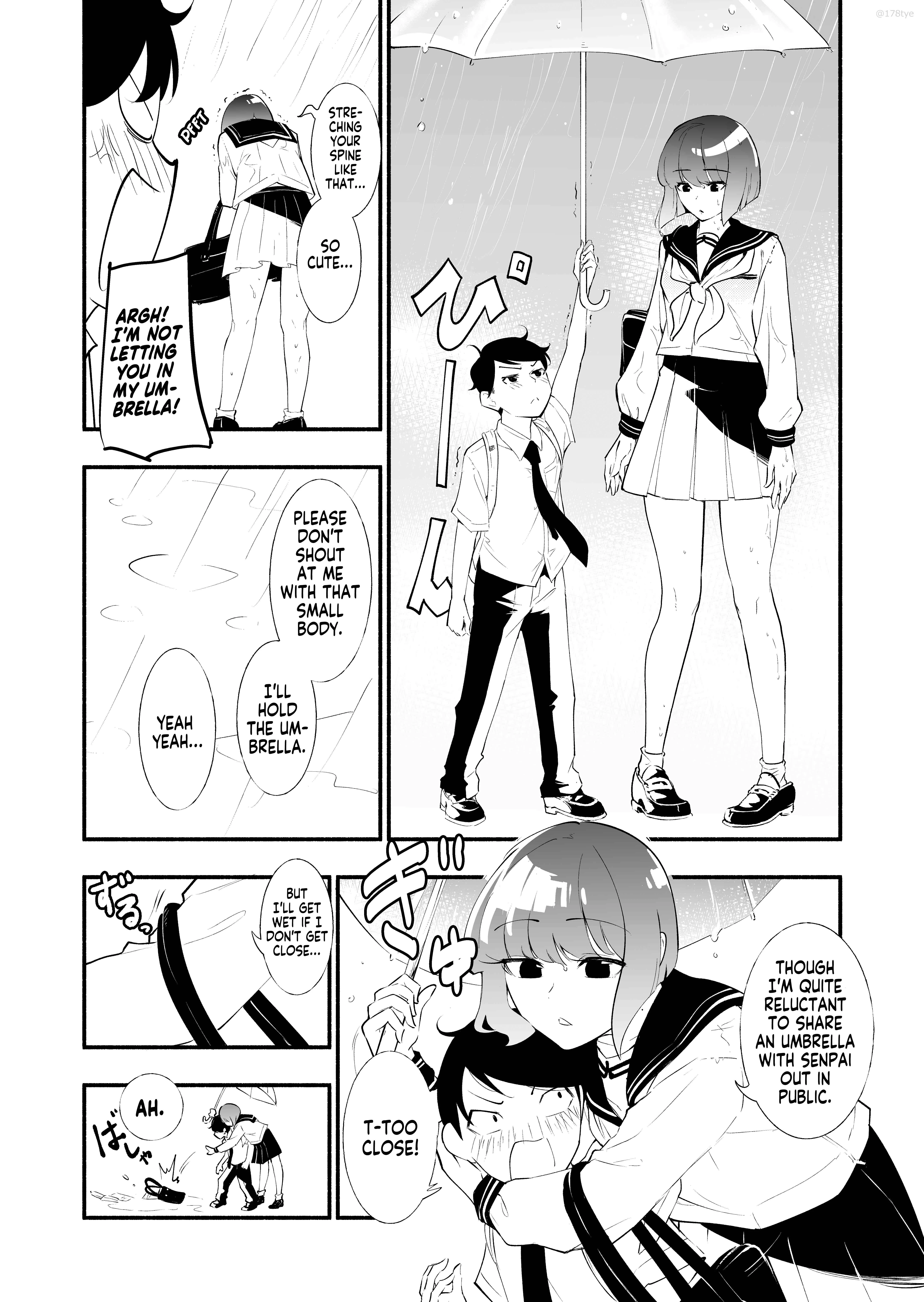 Koushinchou no Kouhai ♀ to Teishinchou no Senpai ♂ ga Ren'ai ni Hatten Suru made Chapter 4: Sharing an Umbrella & the Secret - Page 2