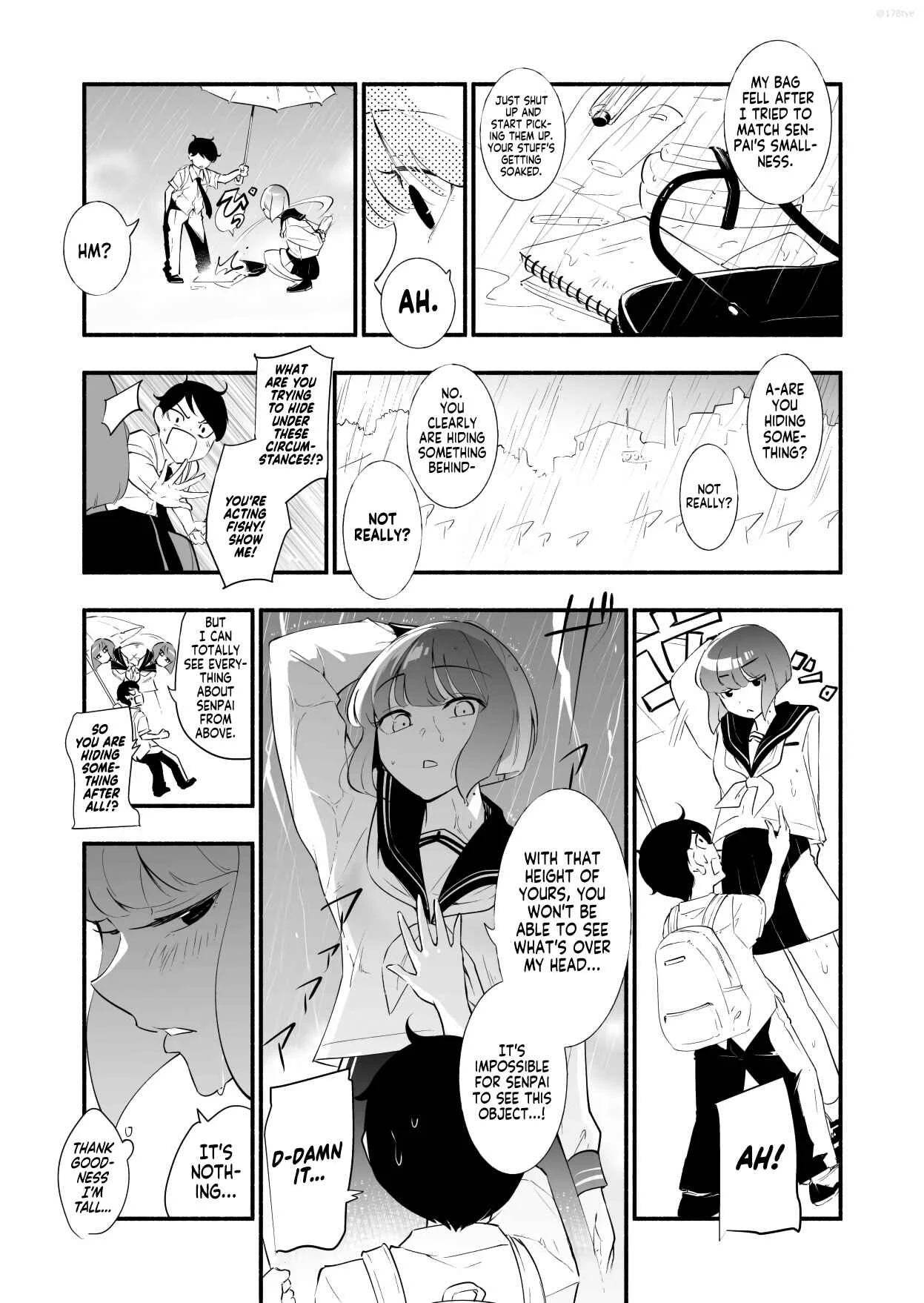 Koushinchou no Kouhai ♀ to Teishinchou no Senpai ♂ ga Ren'ai ni Hatten Suru made Chapter 4: Sharing an Umbrella & the Secret - Page 3