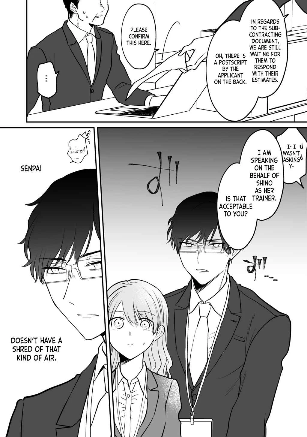 Kuuki ga "Yomeru" Shinnyuu Shain to Buaisou na Senpai (Web Comic) Chapter 3 - Page 4