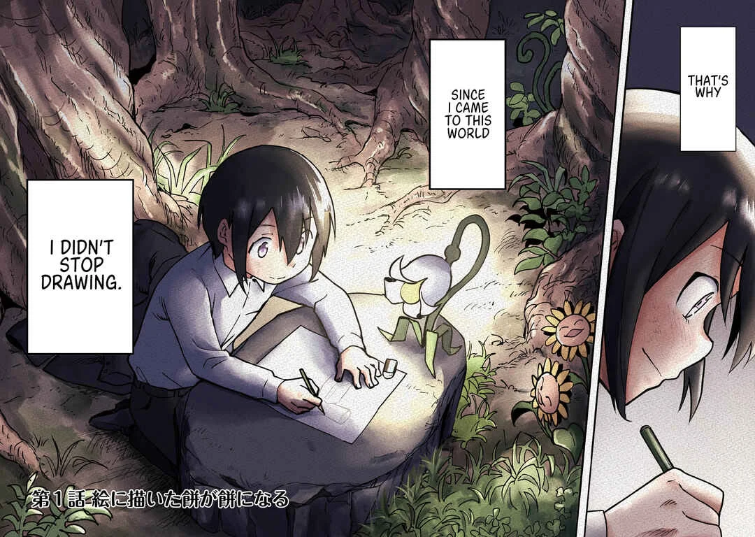 Kyou mo E ni Kaita Mochi ga Umai Chapter 1: The Mochi I Drew Has Become a Mochi - Page 2