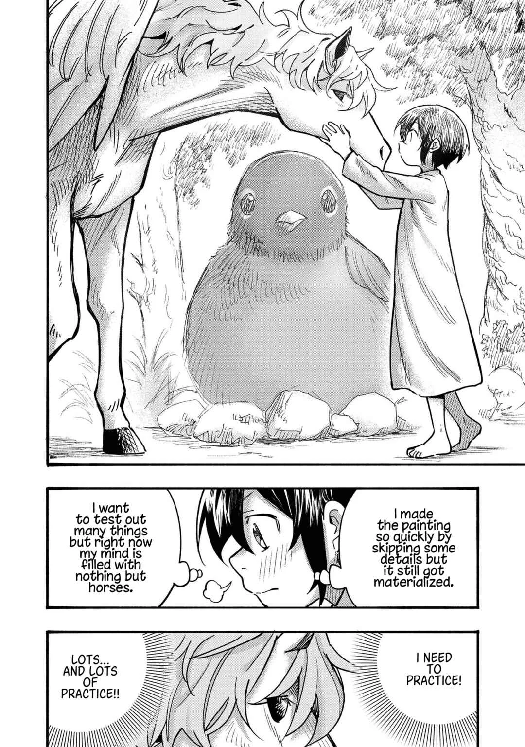 Kyou mo E ni Kaita Mochi ga Umai Chapter 4: Strange Horses Visited My Home - Page 24