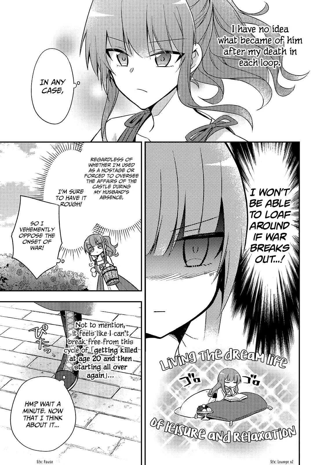 Loop 7-kaime no Akuyaku Reijou wa, Moto Tekikoku de Jiyuu Kimama na Hanayome Seikatsu o Mankitsu Suru Chapter 4: I Won't Be Able to Loaf Around if War Breaks Out! - Page 4
