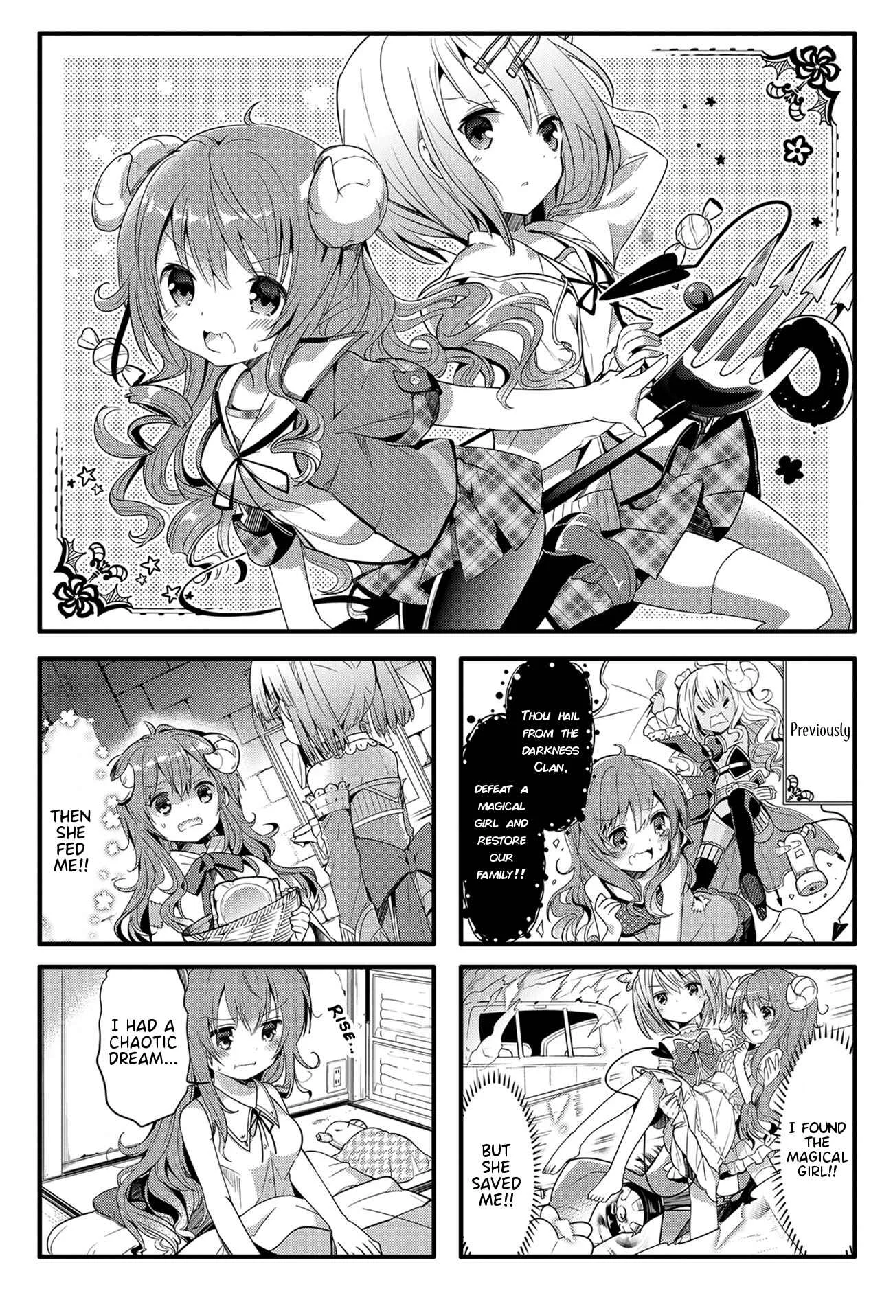Machikado Mazoku Chapter 2: First Battle!! My Enemy is a Pretty Classmate!? - Page 1
