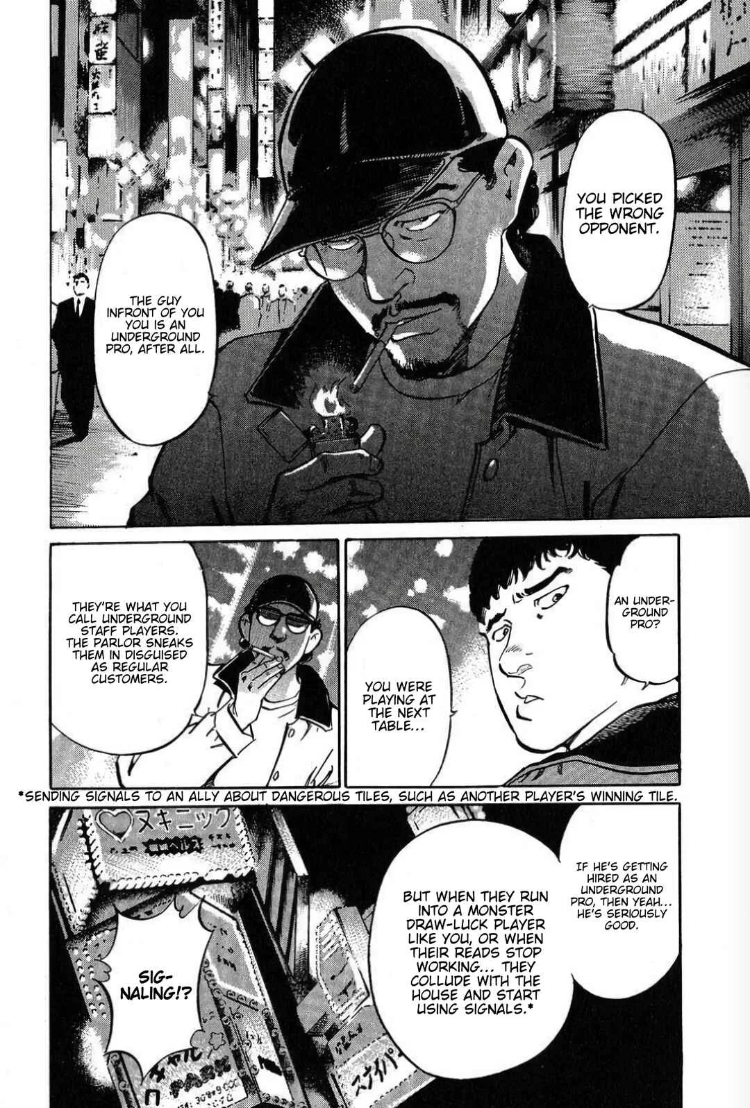 Mahjong Hiryuu Densetsu Tenpai Chapter 1: The Underground Pro - Page 36