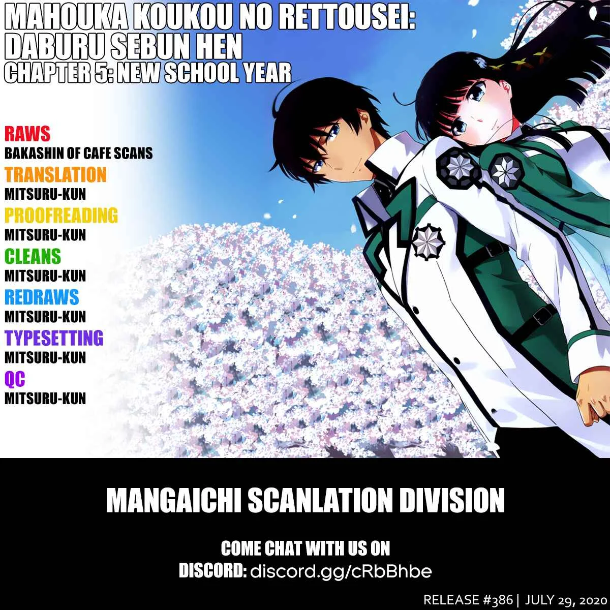 Mahouka Koukou no Rettousei - Double Seven-hen Chapter 5: New School Year - Page 1