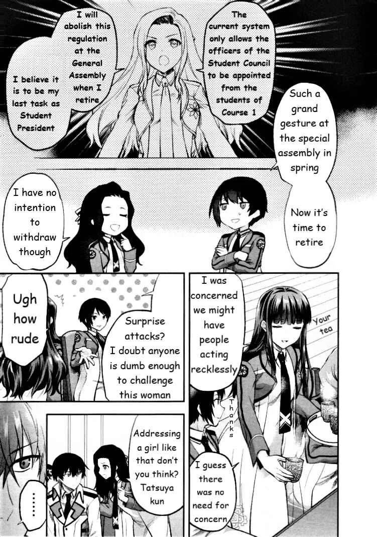 Mahouka Koukou no Rettousei - Kaichou Senkyo-hen Chapter 4: The Day Before the Election (I) - Page 5