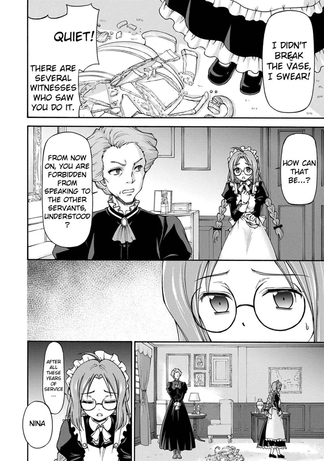 Maid nara Touzen desu. ~Nureginu wo Kiserareta Bannou Maid-san wa Tabi ni Deru Koto ni shimashita.~ Chapter 1: The Million Gold Maid - Page 7