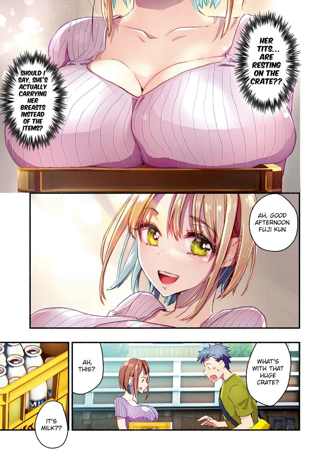 Mayuri-san no Iru Sentou Chapter 4: Milk provides Strength - Page 4