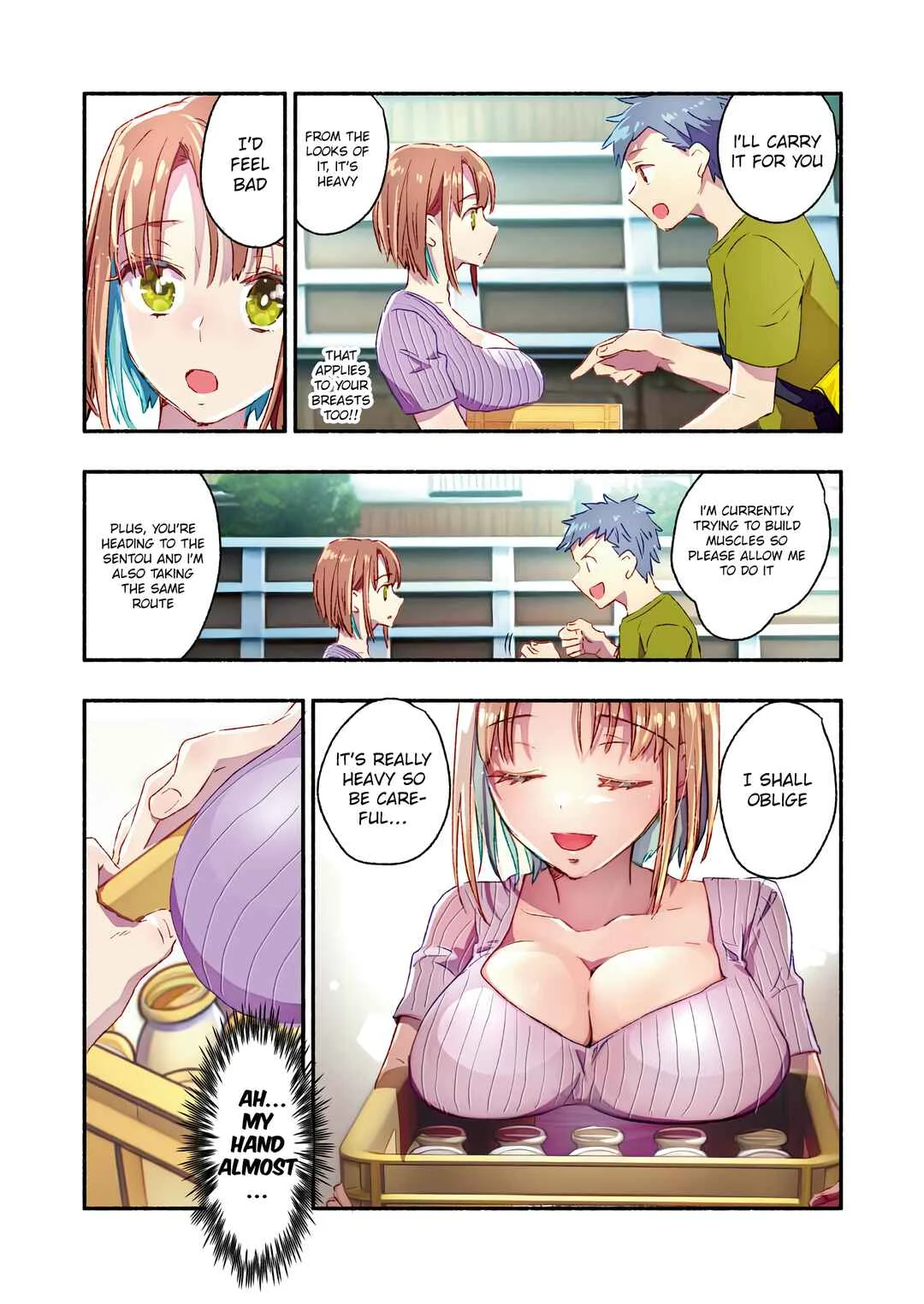 Mayuri-san no Iru Sentou Chapter 4: Milk provides Strength - Page 6