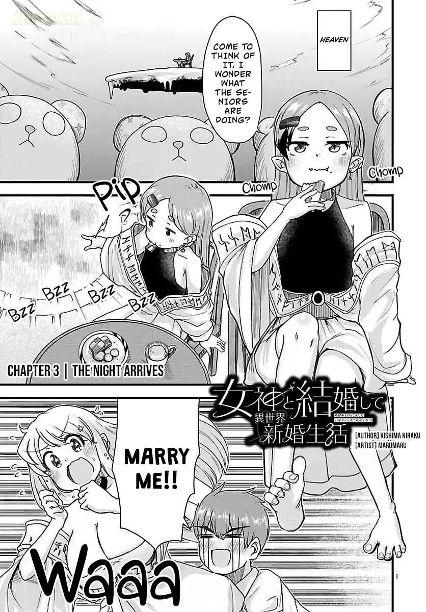 Megami to Kekkon Shite Isekai de Shinkon Seikatsu Chapter 3: The Night Arrives - Page 2