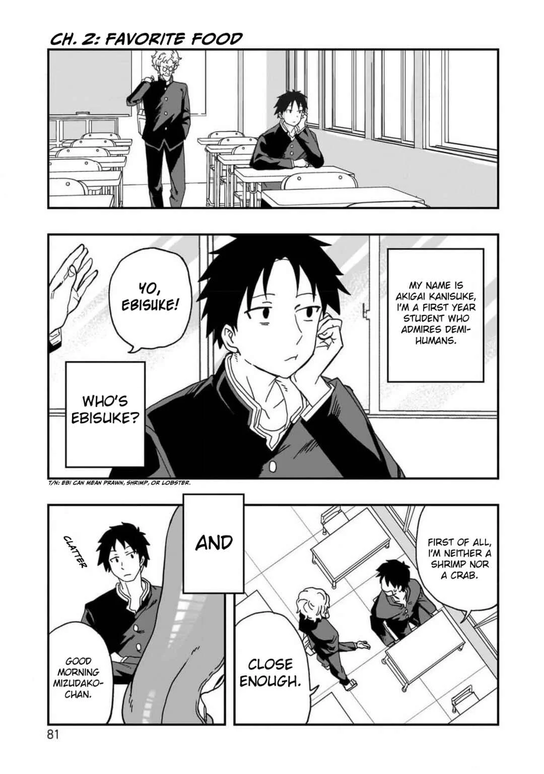 Mizudako-chan kara wa Nigerarenai! Chapter 2: Favorite Food - Page 1